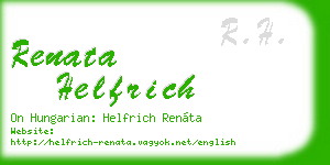 renata helfrich business card